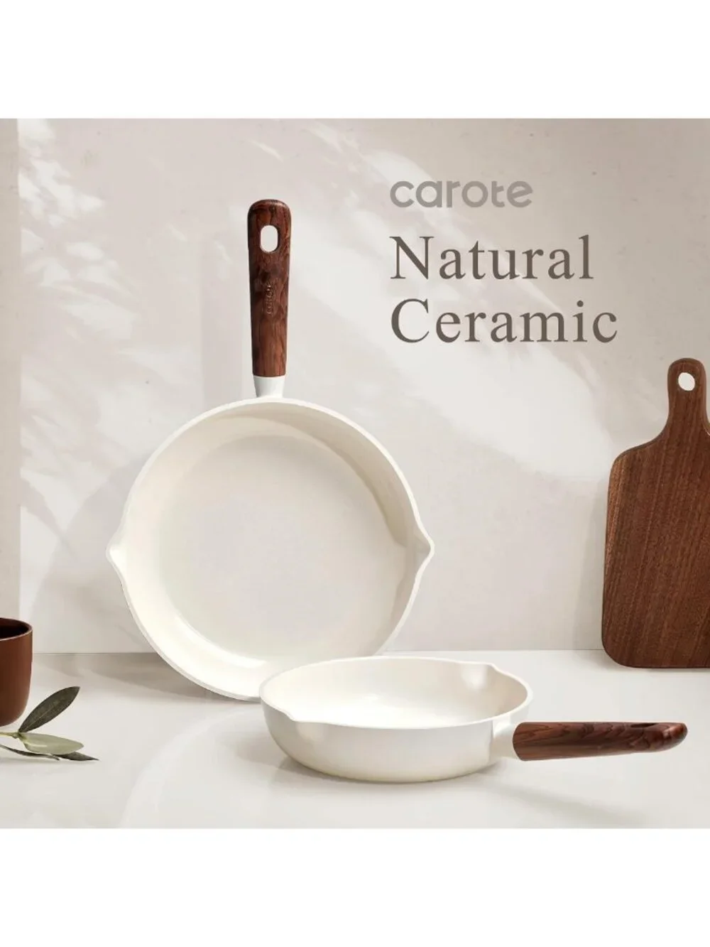 5-Piece Nonstick Ceramic Frying Pan Set - Durable Skillets for Easy Cooking
